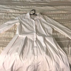 White button down dress